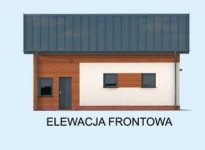 Elewacja projektu G298 garaż dwustanowiskowy z pomieszczeniem gospodarczym i poddaszem użytkowym - 1