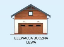 Elewacja projektu G298 garaż dwustanowiskowy z pomieszczeniem gospodarczym i poddaszem użytkowym - 2