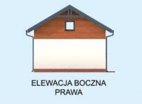 Elewacja projektu G298 garaż dwustanowiskowy z pomieszczeniem gospodarczym i poddaszem użytkowym - 4