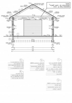 Przekrój projektu G302 w wersji lustrzanej