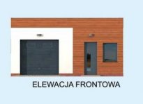 Elewacja projektu G308 garaż jednostanowiskowy z pomieszczeniem gospodarczym - 1