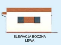 Elewacja projektu G308 garaż jednostanowiskowy z pomieszczeniem gospodarczym - 2