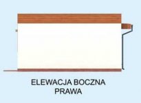 Elewacja projektu G308 garaż jednostanowiskowy z pomieszczeniem gospodarczym - 4