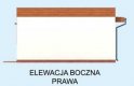 Projekt garażu G308 garaż jednostanowiskowy z pomieszczeniem gospodarczym - elewacja 4