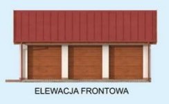 Elewacja projektu G305A garaż trzystanowiskowy - 1