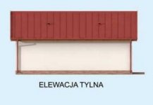 Elewacja projektu G305A garaż trzystanowiskowy - 3