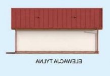 Elewacja projektu G305A garaż trzystanowiskowy - 3 - wersja lustrzana