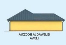 Elewacja projektu G306 garaż trzystanowiskowy - 2 - wersja lustrzana