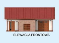 Elewacja projektu G310 jednostanowiskowy z pomieszczenie gospodarczym - 1