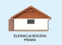 Elewacja projektu G310 jednostanowiskowy z pomieszczenie gospodarczym - 4