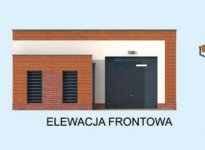 Elewacja projektu G311 garaż jednostanowiskowy z pomieszczeniem gospodarczym - 1