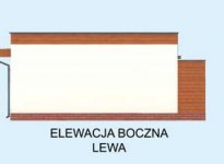 Elewacja projektu G311 garaż jednostanowiskowy z pomieszczeniem gospodarczym - 2