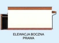 Elewacja projektu G311 garaż jednostanowiskowy z pomieszczeniem gospodarczym - 4