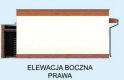 Projekt garażu G311 garaż jednostanowiskowy z pomieszczeniem gospodarczym - elewacja 4