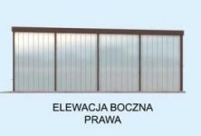 Elewacja projektu GB17 projekt garażu blaszanego dwustanowiskowego - 4