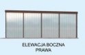 Projekt garażu GB17 projekt garażu blaszanego dwustanowiskowego - elewacja 4