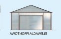 Projekt garażu GB20 projekt garażu blaszanego dwustanowiskowego - elewacja 1