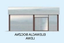 Elewacja projektu GB20 projekt garażu blaszanego dwustanowiskowego - 4 - wersja lustrzana