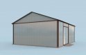 Projekt garażu GB20 projekt garażu blaszanego dwustanowiskowego - wizualizacja 3