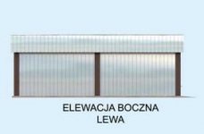 Elewacja projektu GB22 projekt garażu blaszanego dwustanowiskowego - 2