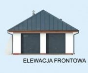 Elewacja projektu G320 garaż dwustanowiskowy z pomieszczeniem gospodarczym i altaną - 1