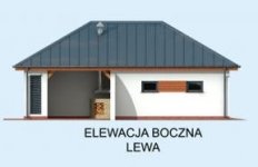 Elewacja projektu G320 garaż dwustanowiskowy z pomieszczeniem gospodarczym i altaną - 2