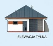 Elewacja projektu G320 garaż dwustanowiskowy z pomieszczeniem gospodarczym i altaną - 3