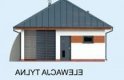 Projekt garażu G320 garaż dwustanowiskowy z pomieszczeniem gospodarczym i altaną - elewacja 3