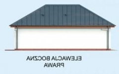 Elewacja projektu G320 garaż dwustanowiskowy z pomieszczeniem gospodarczym i altaną - 4 - wersja lustrzana