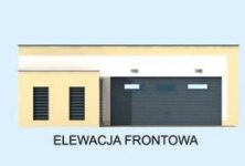 Elewacja projektu G316 garaż dwustanowiskowy z pomieszczeniem gospodarczym - 2