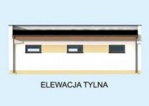 Elewacja projektu G316 garaż dwustanowiskowy z pomieszczeniem gospodarczym - 3