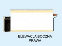 Elewacja projektu G316 garaż dwustanowiskowy z pomieszczeniem gospodarczym - 4