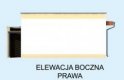 Projekt garażu G316 garaż dwustanowiskowy z pomieszczeniem gospodarczym - elewacja 4