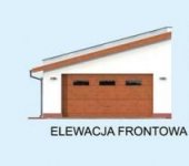 Elewacja projektu G318 garaż dwustanowiskowy z pomieszczeniem gospodarczym - 1