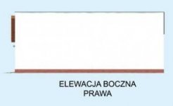 Elewacja projektu G318 garaż dwustanowiskowy z pomieszczeniem gospodarczym - 3