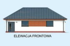 Elewacja projektu G319 garaż dwustanowiskowy z pomieszczeniem gospodarczym - 1