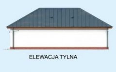 Elewacja projektu G319 garaż dwustanowiskowy z pomieszczeniem gospodarczym - 3