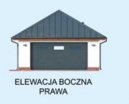 Elewacja projektu G319 garaż dwustanowiskowy z pomieszczeniem gospodarczym - 4