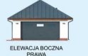 Projekt garażu G319 garaż dwustanowiskowy z pomieszczeniem gospodarczym - elewacja 4