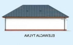 Elewacja projektu G319 garaż dwustanowiskowy z pomieszczeniem gospodarczym - 3 - wersja lustrzana