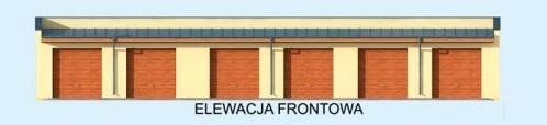 Elewacja projektu G317 garaż wielostanowiskowy, dwupoziomowy - 1