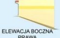 Projekt garażu G317 garaż wielostanowiskowy, dwupoziomowy - elewacja 3