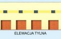 Projekt garażu G317 garaż wielostanowiskowy, dwupoziomowy - elewacja 4