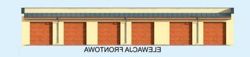 Elewacja projektu G317 garaż wielostanowiskowy, dwupoziomowy - 1 - wersja lustrzana