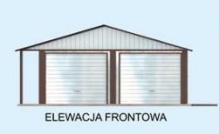 Elewacja projektu GB23 projekt garażu blaszanego dwustanowiskowego. - 1