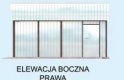 Projekt garażu GB23 projekt garażu blaszanego dwustanowiskowego. - elewacja 4