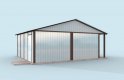 Projekt garażu GB23 projekt garażu blaszanego dwustanowiskowego. - wizualizacja 2