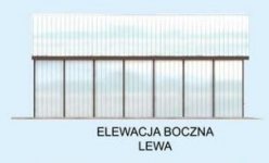 Elewacja projektu GB24 projekt garażu blaszanego dwustanowiskowego. - 2