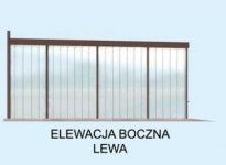 Elewacja projektu GB25 projekt garażu blaszanego jednostanowiskowego - 2