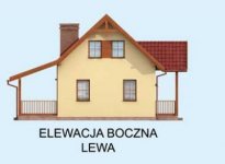 Elewacja projektu ORLEAN 4 dom letniskowy z poddaszem - 2